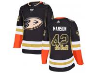 #42 Adidas Authentic Josh Manson Men's Black NHL Jersey - Anaheim Ducks Drift Fashion