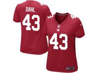 #43 Craig Dahl New York Giants Alternate Jersey _ Nike Women's Red NFL Game