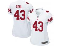 #43 Craig Dahl New York Giants Road Jersey _ Nike Women's White NFL Game