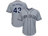 #43  Garrett Richards Grey Baseball Road Men's Jersey San Diego Padres Cool Base