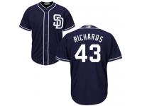 #43  Garrett Richards Navy Blue Baseball Alternate Men's Jersey San Diego Padres Cool Base