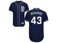 #43 Garrett Richards Navy Blue Baseball Alternate Men's Jersey San Diego Padres Flex Base