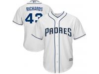 #43  Garrett Richards White Baseball Home Men's Jersey San Diego Padres Cool Base