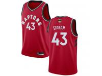 #43  Pascal Siakam Red Basketball Men's Jersey Toronto Raptors Icon Edition 2019 Basketball Finals Bound