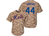 #44 Authentic Jason Vargas Men's Camo Baseball Jersey - Alternate New York Mets Cool Base