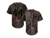 #44 Authentic Jason Vargas Youth Camo Baseball Jersey - New York Mets Realtree Collection Flex Base