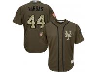 #44 Authentic Jason Vargas Youth Green Baseball Jersey - New York Mets Salute to Service