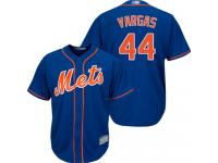 #44  Jason Vargas Men's Royal Blue Baseball Jersey - Alternate Home New York Mets Cool Base