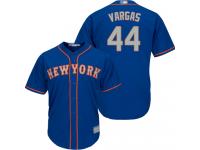 #44  Jason Vargas Men's Royal Blue Baseball Jersey - Alternate Road New York Mets Cool Base