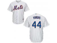 #44  Jason Vargas Men's White Baseball Jersey - Home New York Mets Cool Base