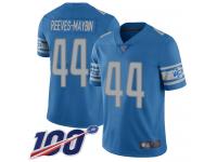 #44 Limited Jalen Reeves-Maybin Blue Football Home Men's Jersey Detroit Lions Vapor Untouchable 100th Season