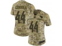 #44 Limited Kamalei Correa Camo Football Women's Jersey Tennessee Titans 2018 Salute to Service