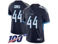 #44 Limited Kamalei Correa Navy Blue Football Home Men's Jersey Tennessee Titans Vapor Untouchable 100th Season
