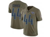 #44 Limited Kamalei Correa Olive Football Men's Jersey Tennessee Titans 2017 Salute to Service
