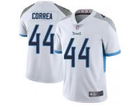 #44 Limited Kamalei Correa White Football Road Men's Jersey Tennessee Titans Vapor Untouchable
