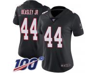 #44 Limited Vic Beasley Black Football Alternate Women's Jersey Atlanta Falcons Vapor Untouchable 100th Season