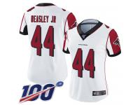 #44 Limited Vic Beasley White Football Road Women's Jersey Atlanta Falcons Vapor Untouchable 100th Season