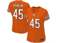 #45 Brock Vereen Chicago Bears Alternate Jersey _ Nike Women's Orange NFL Game