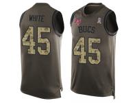 #45 Devin White Green Football Men's Tampa Bay Buccaneers Salute to Service Tank Top