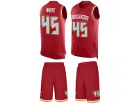 #45 Devin White Red Football Men's Tampa Bay Buccaneers Tank Top Suit