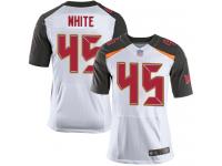 #45 Elite Devin White White Football Road Men's Jersey Tampa Bay Buccaneers