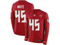 #45 Limited Devin White Red Football Men's Jersey Tampa Bay Buccaneers Therma Long Sleeve