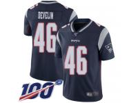 #46 Limited James Develin Navy Blue Football Home Men's Jersey New England Patriots Vapor Untouchable 100th Season