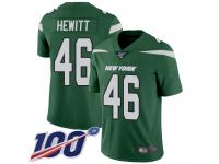 #46 Limited Neville Hewitt Green Football Home Men's Jersey New York Jets Vapor Untouchable 100th Season