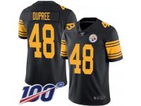 #48 Limited Bud Dupree Black Football Men's Jersey Pittsburgh Steelers Rush Vapor Untouchable 100th Season