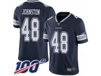 #48 Limited Daryl Johnston Navy Blue Football Home Men's Jersey Dallas Cowboys Vapor Untouchable 100th Season