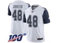 #48 Limited Daryl Johnston White Football Men's Jersey Dallas Cowboys Rush Vapor Untouchable 100th Season