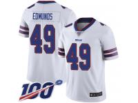 #49 Limited Tremaine Edmunds White Football Road Men's Jersey Buffalo Bills Vapor Untouchable 100th Season