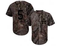 #5 Corey Seager Camo Baseball Men's Jersey Los Angeles Dodgers Realtree Collection Flex Base