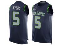 #5 Jason Myers Navy Blue Football Men's Jersey Seattle Seahawks Player Name & Number Tank Top