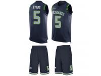 #5 Jason Myers Navy Blue Football Men's Jersey Seattle Seahawks Tank Top Suit