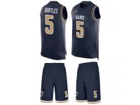 #5 Limited Blake Bortles Navy Blue Football Men's Jersey Los Angeles Rams Tank Top Suit