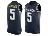#5 Tyrod Taylor Navy Blue Football Men's Jersey Los Angeles Chargers Player Name & Number Tank Top