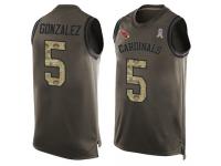 #5 Zane Gonzalez Green Football Men's Jersey Arizona Cardinals Salute to Service Tank Top
