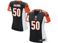 #50 A.J. Hawk Cincinnati Bengals Home Jersey _ Nike Women's Black NFL Game