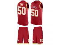 #50 Darron Lee Red Football Men's Jersey Kansas City Chiefs Tank Top Suit