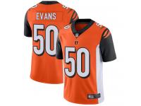 #50 Elite Jordan Evans Orange Football Alternate Youth Jersey Cincinnati Bengals Vapor Untouchable
