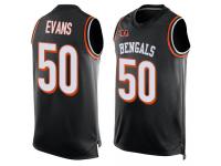 #50 Jordan Evans Black Football Men's Jersey Cincinnati Bengals Player Name & Number Tank Top