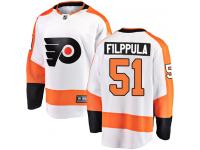 #51 Breakaway Valtteri Filppula White NHL Away Men's Jersey Philadelphia Flyers