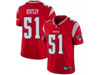 #51 Limited Ja'Whaun Bentley Red Football Men's Jersey New England Patriots Inverted Legend