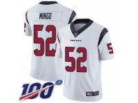 #52 Limited Barkevious Mingo White Football Road Men's Jersey Houston Texans Vapor Untouchable 100th Season