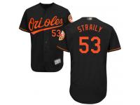 #53 Dan Straily Black Baseball Alternate Men's Jersey Baltimore Orioles Flex Base