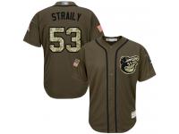 #53 Dan Straily Green Baseball Youth Jersey Baltimore Orioles Salute to Service
