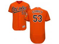 #53 Dan Straily Orange Baseball Alternate Men's Jersey Baltimore Orioles Flex Base