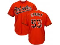 #53 Dan Straily Orange Baseball Men's Jersey Baltimore Orioles Team Logo Fashion Cool Base