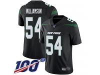 #54 Limited Avery Williamson Black Football Alternate Men's Jersey New York Jets Vapor Untouchable 100th Season